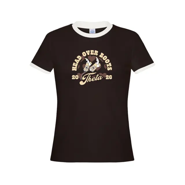 Kappa Alpha Theta Cowboy Boots Heart Design Rush Shirt 2