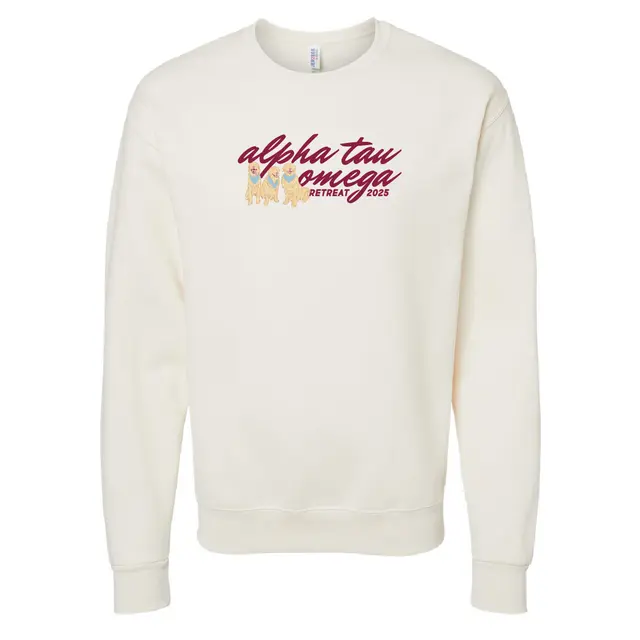 Alpha Tau Omega Playful Dog Trio Retreat Crewneck 2