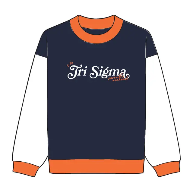 Sigma Sigma Sigma Curved Script Parent's Weekend Sweater 2