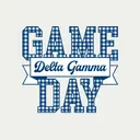 Delta Gamma Gingham Lettering Game Day Shirt