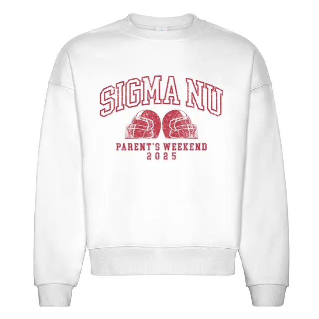 Sigma Nu Football Helmets Parent's Weekend Crewneck 2
