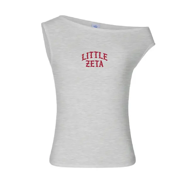 Zeta Tau Alpha Bold Red Texts Big Little Reveal Tank 2