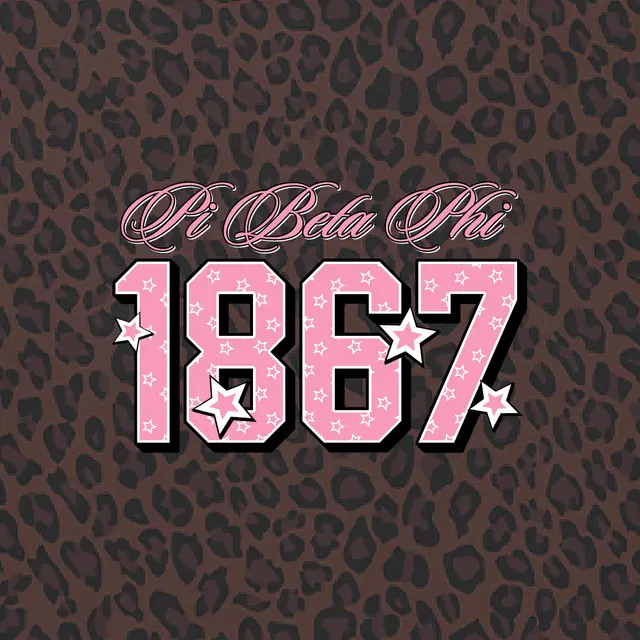 Pi Beta Phi Pink Script and Starry Block Texts PR Sweater