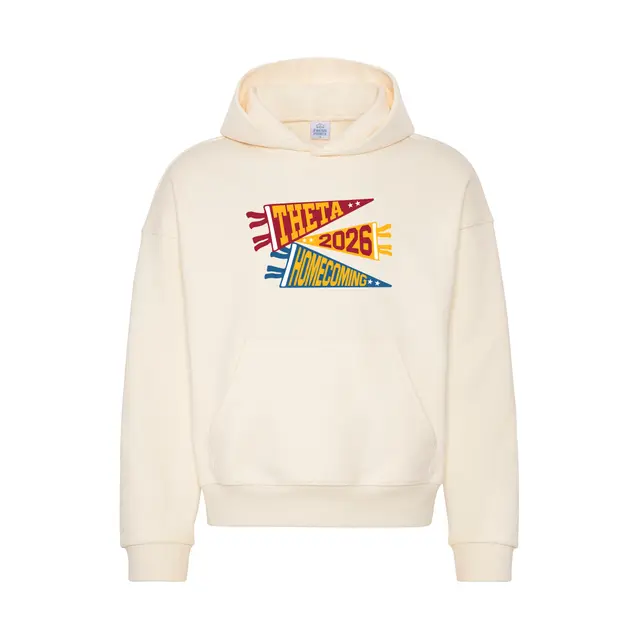 Kappa Alpha Theta Pennant Design Homecoming Hoodie 2