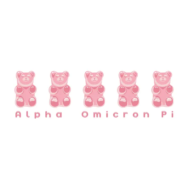 Alpha Omicron Pi Pink Gummy Bear PR Tank