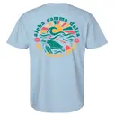 Sea Turtle Waves and Sun Tropical Illustration PR Shirt Design for Alpha Gamma Delta