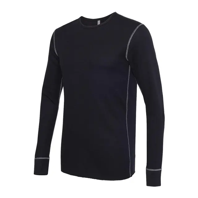 Next Level Adult Long-Sleeve Thermal n8201 Black with Gray Left
