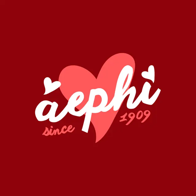 Alpha Epsilon Phi Heart Script PR Tank