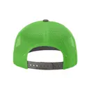 Adjustable Snapback Trucker Cap Charcoal Neon Green Back
