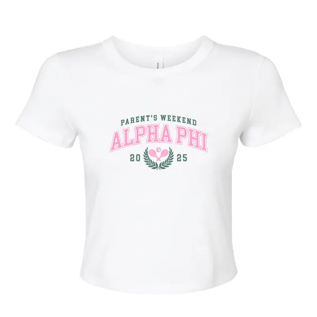 Alpha Phi Tennis Graphic Parent's Weekend Shirt 2
