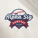 Alpha Sigma Alpha Baseball Graphic Game Day Shirt
