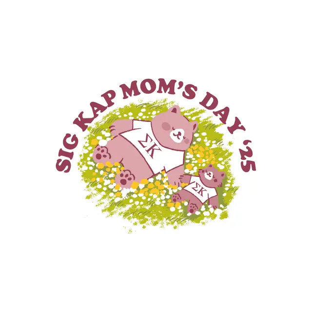 Sigma Kappa Bear and Floral Mom's Day Crewneck