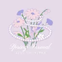 Zeta Tau Alpha Floral Pearl Spring Formal Sweater