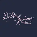 Delta Gamma Flowing Script Hearts PR Sweater