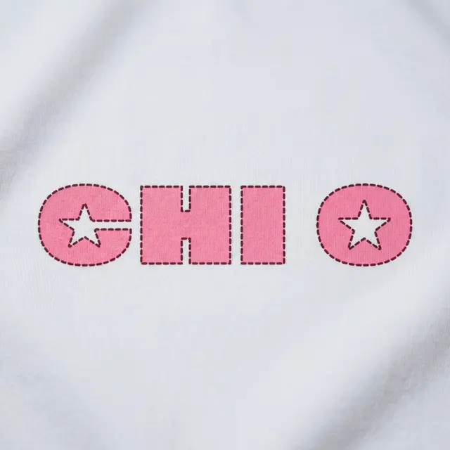 Chi Omega Star Block Lettering PR Shorts