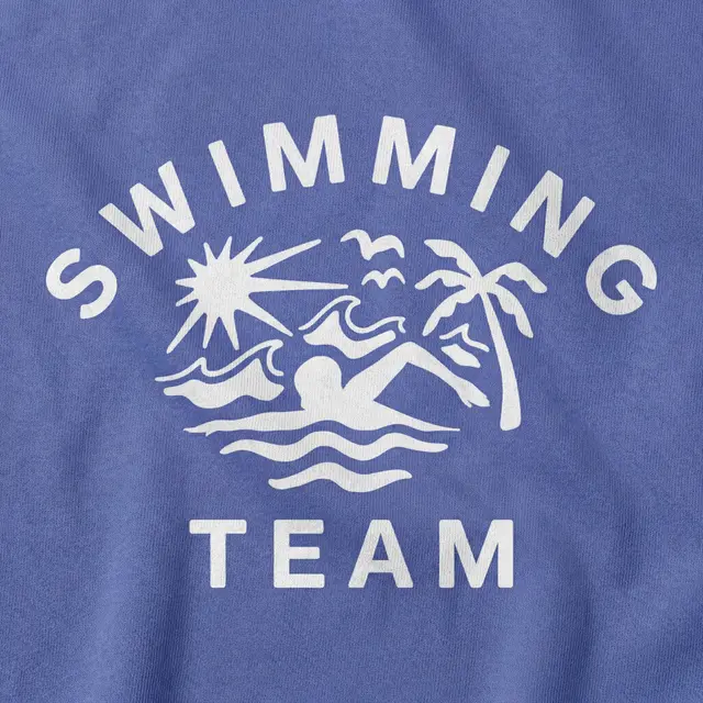 Swimming Team Tropical Wave Graphic PR Sweater