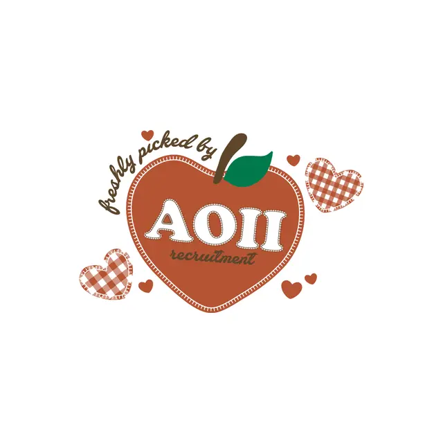 Alpha Omicron Pi Apple Heart Recruitment Shirt
