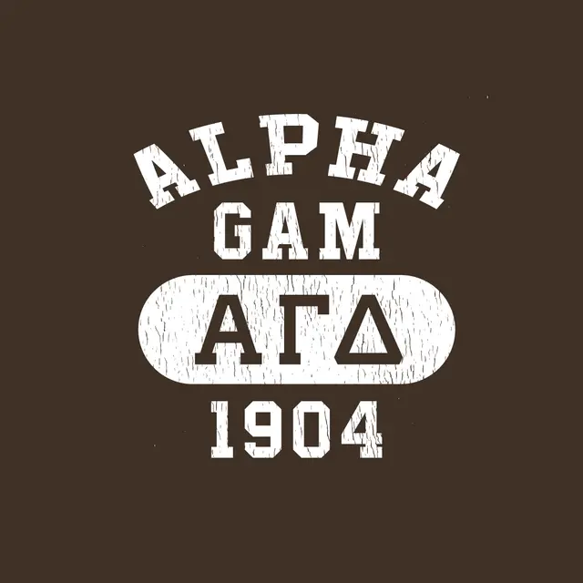 Alpha Gamma Delta Vintage Lettering PR Tank