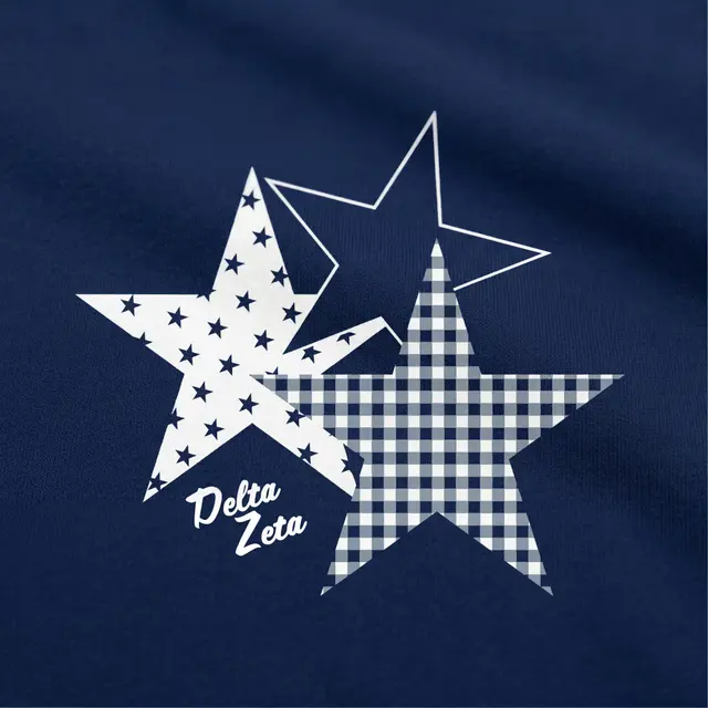 Delta Zeta Star Pattern PR Shorts