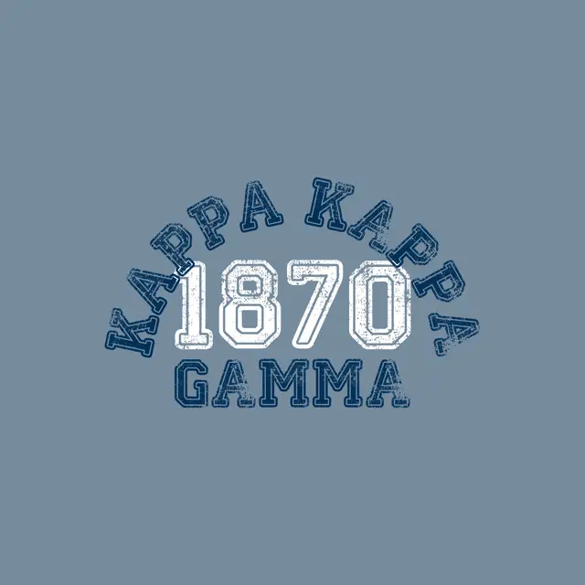 Kappa Kappa Gamma Distressed Text PR Hoodie