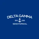 Delta Gamma Anchor and Stripe Text Semi Formal Tank