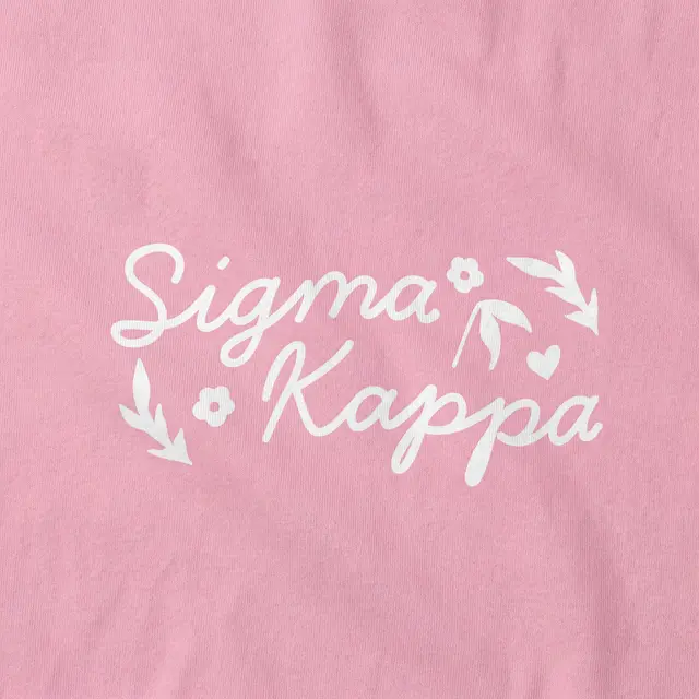 Sigma Kappa Floral Script PR Tank