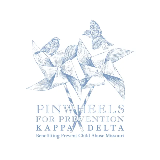 Kappa Delta Pinwheel and Bird Design Philanthropy Hoodie