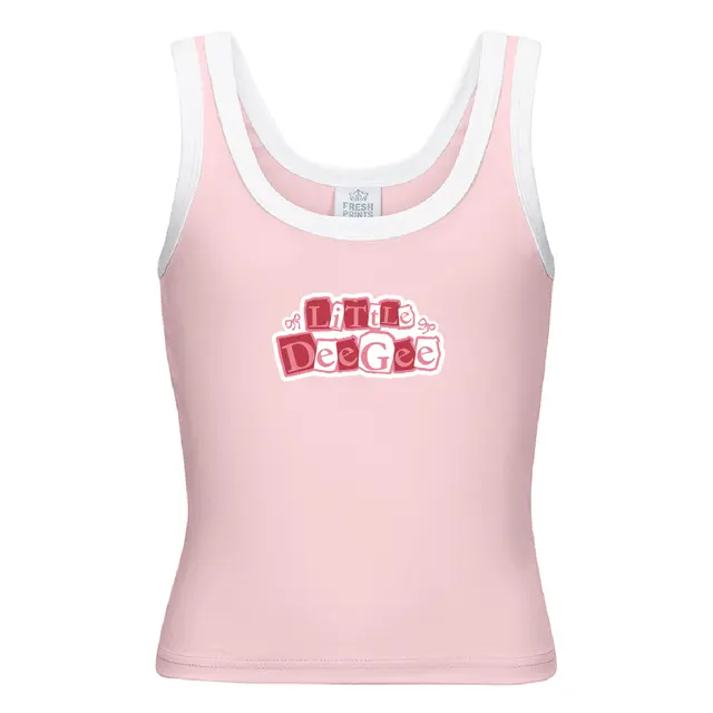 Delta Gamma Block Lettering with Bows Big Little Reveal Tank 2