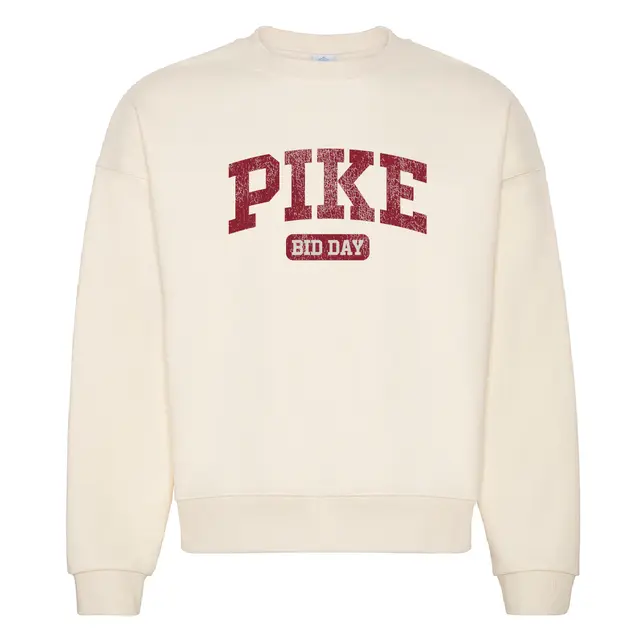 Pi Kappa Alpha Distressed Text Rush & Bid Crewneck-2