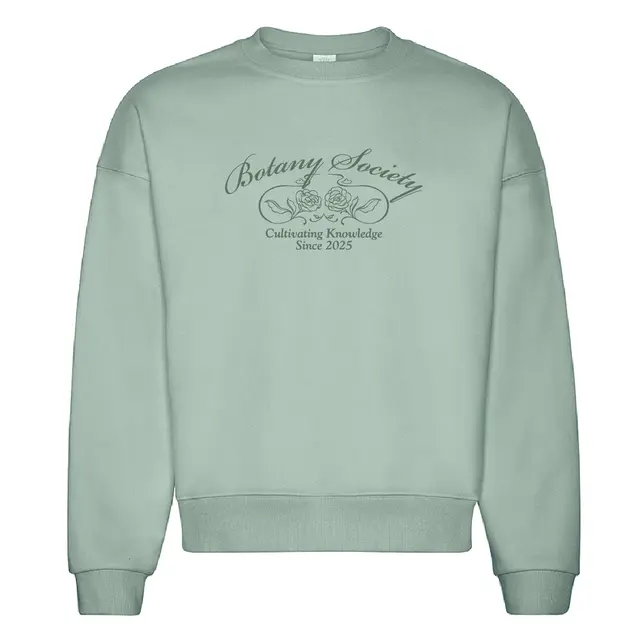 Botany Society Elegant Script with Floral PR Crewneck 2