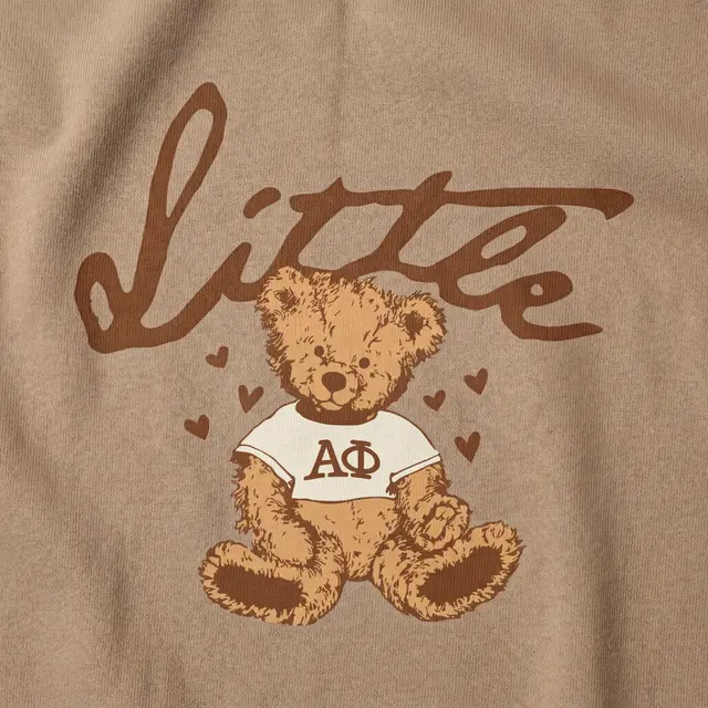 Alpha Phi Teddy Bear Illustration Big Little Reveal Tank
