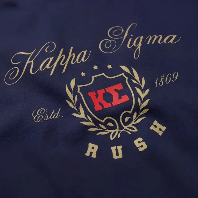 Kappa Sigma Script and Shield Crest Rush Sweater