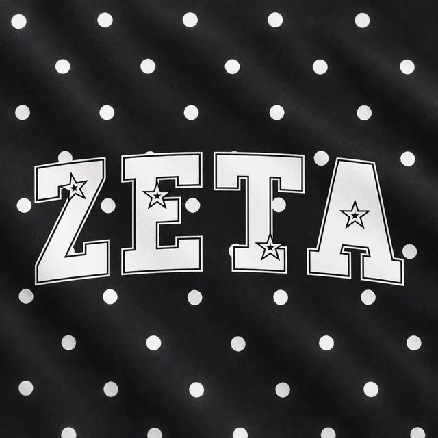 Zeta Curved Text Polka Dot PR Tank