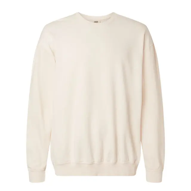 Customizable Comfort Colors Unisex Lighweight Cotton Crewneck Sweatshirt 1466cc Ivory Front