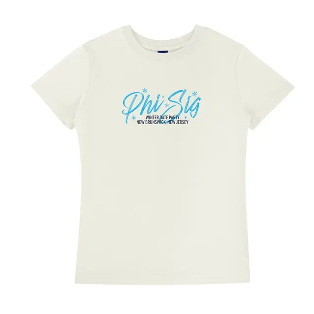 Phi Sigma Rho Swirly Script Winter Date Party Shirt 2