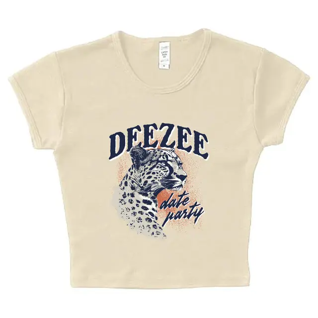 Delta Zeta Leopard Illustration Date Party Shirt 2