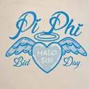 Pi Beta Phi Angel Wings Heart Halo Rush Tank