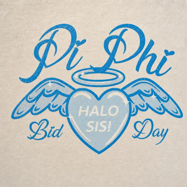 Pi Beta Phi Angel Wings Heart Halo Rush Tank
