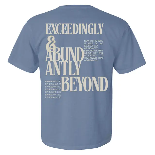 Ezer Women Exceedingly Abundantly Beyond Text PR Shirt 2