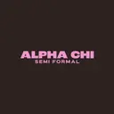 Alpha Chi Omega Bold Pink Text Semi Formal Shirt