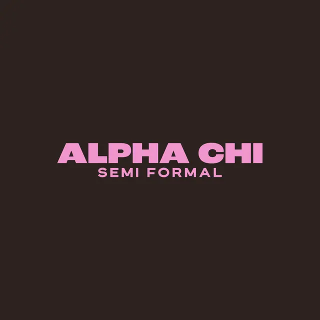 Alpha Chi Omega Bold Pink Text Semi Formal Shirt