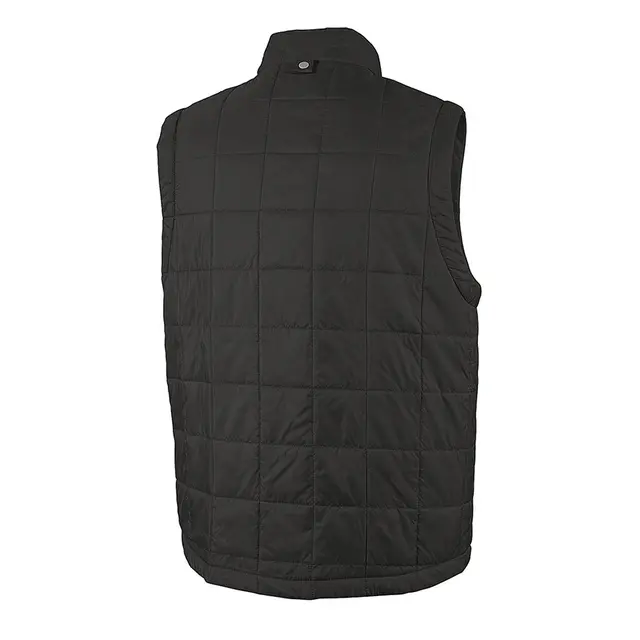 Customizable Charles River Men's Radius Quilted Vest 9535 Black with Grey Back