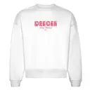 Delta Gamma Floral Text with Pink Bow Mom's Weekend Crewneck 2