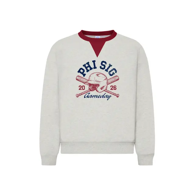 Phi Sigma Kappa Baseball Bat Design Game Day Sweater 2