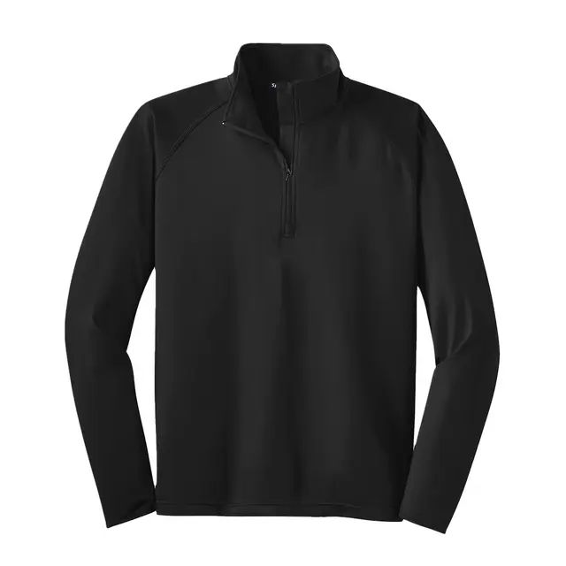 Sport-Wick Stretch 1/4-Zip Pullover Black Front
