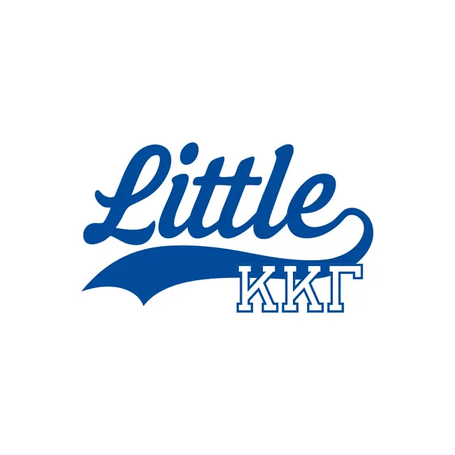 Kappa Kappa Gamma Script Blue Big Little Reveal Tank