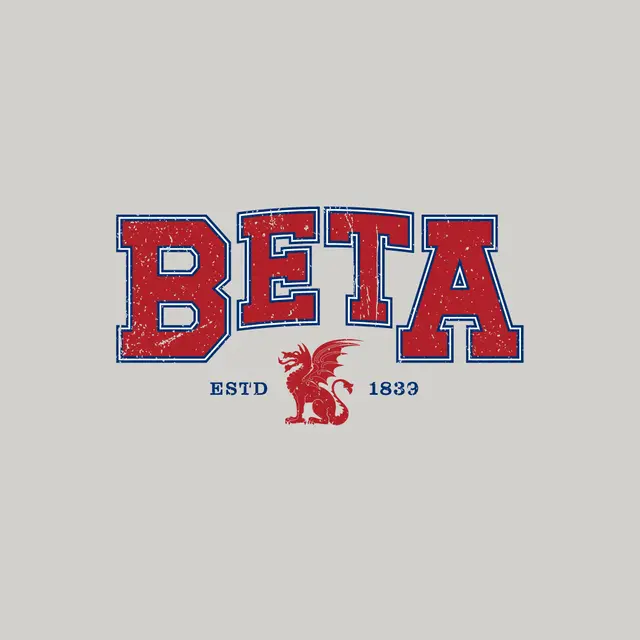 Beta Theta Pi Bold Block Letters with Dragon PR Crewneck