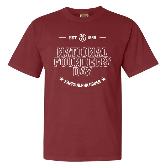 Kappa Alpha Order Bold Texts Shield National Founder's Day Shirt 2