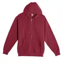 Unisex Premium Full-Zip Hooded Sweatshirt Burgundy Front