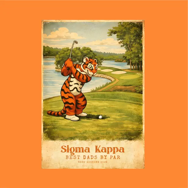 Sigma Kappa Tiger Golf Parent's Weekend Shirt